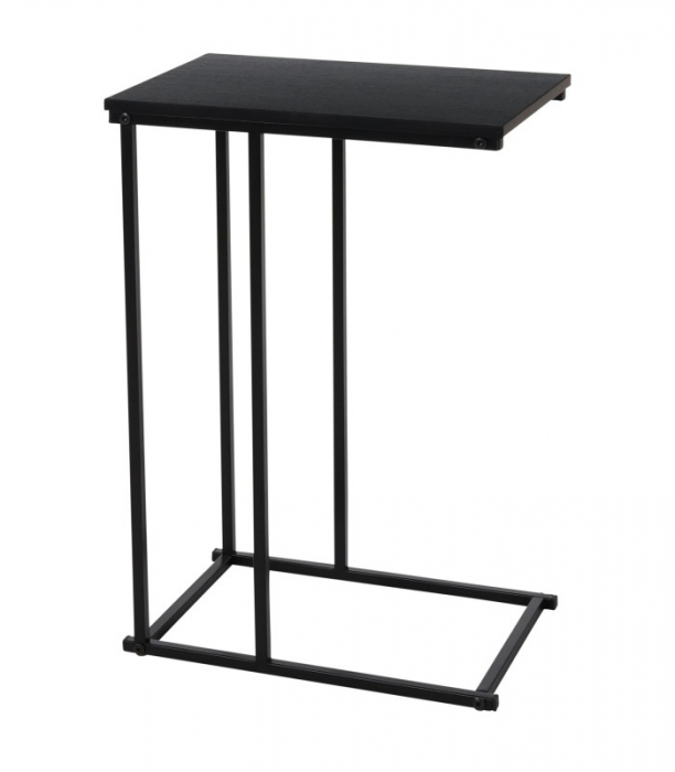 Masa laterala Home&Styling Collection, metal/lemn, 58x26x40 cm, negru [4]