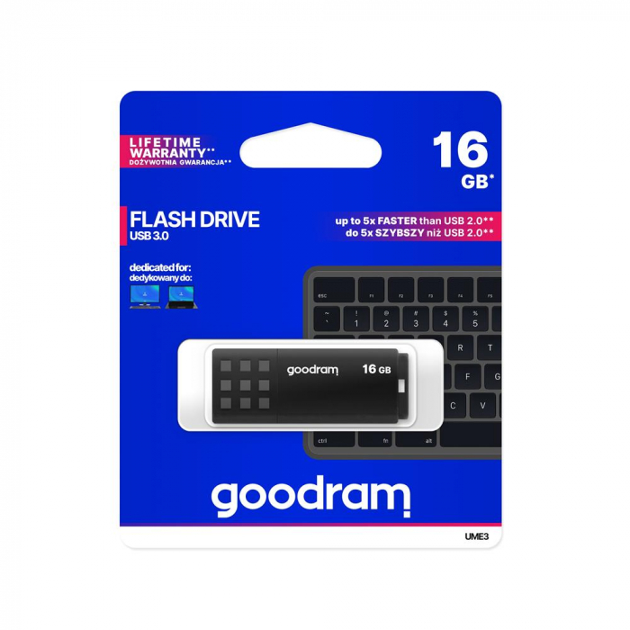 Goodram USB memory stick, USB 3.0, UME3, 16 GB, black [2]