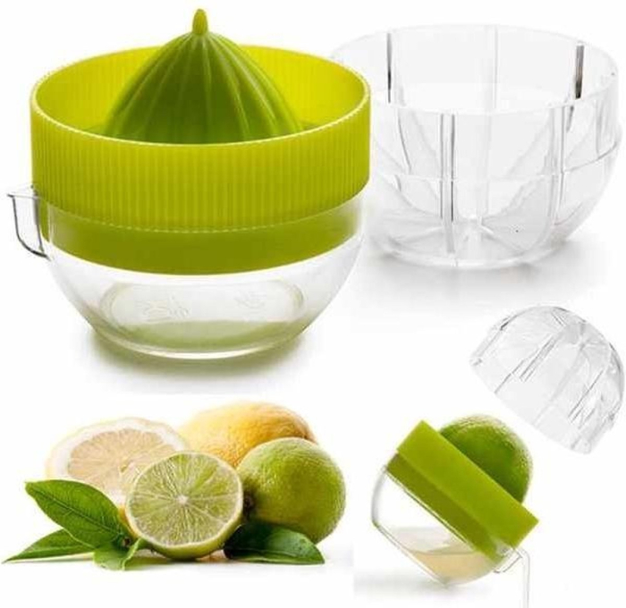 Mini storcator citrice Ibili, plastic, 7x8 cm, transparent/verde [2]
