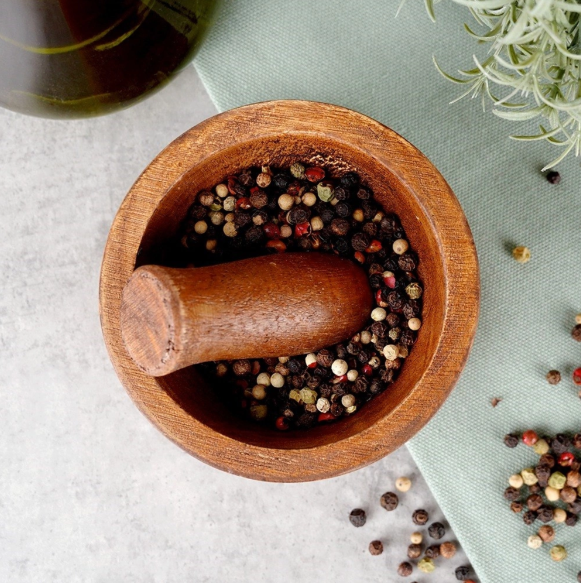 Mojar cu pistil Koopman, lemn, 10x6.5 cm, maro [4]