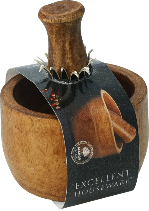 Mojar cu pistil Koopman, lemn, 10x6.5 cm, maro [2]