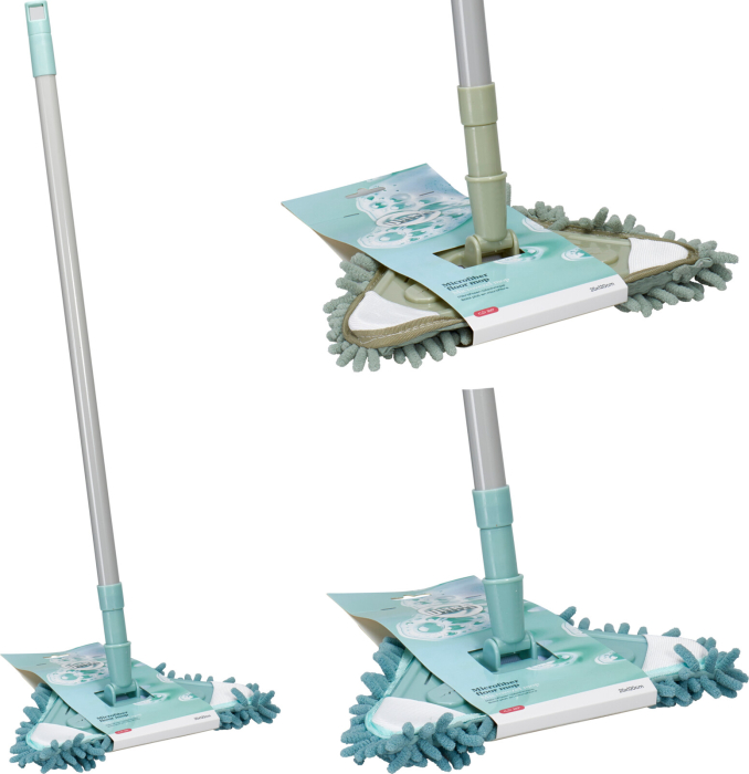 Mop Koopman International, microfibra/metal, 25x120 cm, albastru [2]