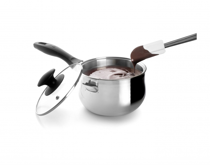 Oala bain-marie Ibili-Various, otel inoxidabil, 16x9 cm, argintiu/negru [2]