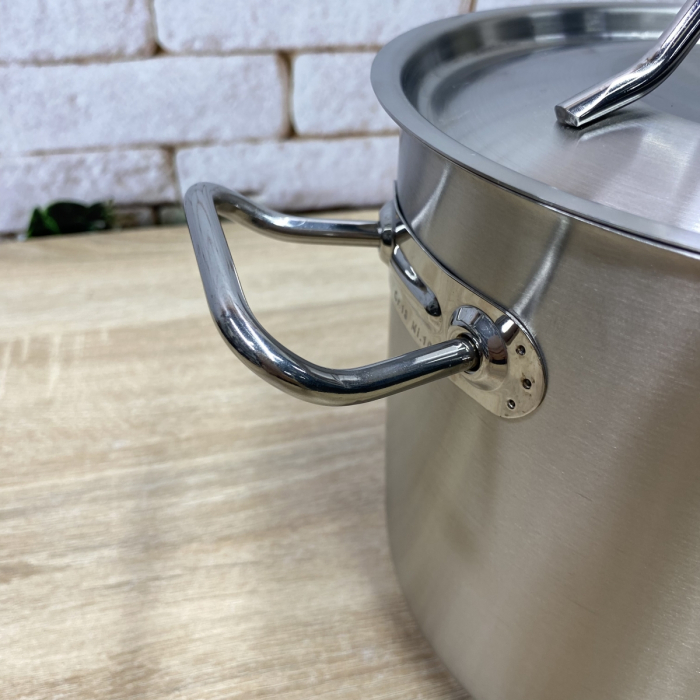 Oala cu capac OMS-Deep Pot, otel inoxidabil 18/10, 18x18 cm, 4.5 l, argintiu [3]