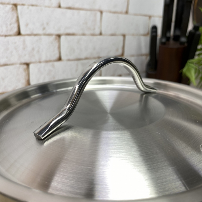 Oala cu capac OMS-Deep Pot, otel inoxidabil 18/10, 18x18 cm, 4.5 l, argintiu [4]