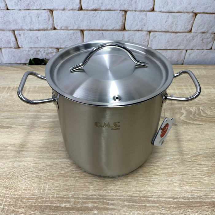 Oala cu capac OMS-Deep Pot, otel inoxidabil 18/10, 18x18 cm, 4.5 l, argintiu [2]