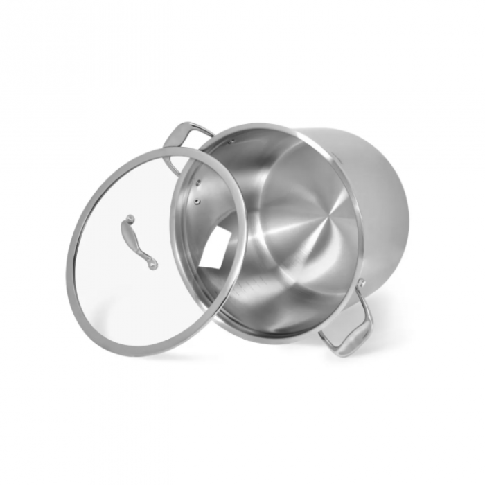 Oala Fissman-Maxi, otel inoxidabil 18/10, 30x20 cm, argintiu/transparent [2]