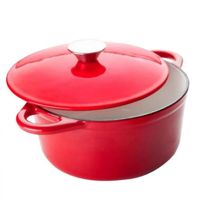 Ibili-Cocotte pot, enameled cast iron, 24x11.5 cm, red [2]