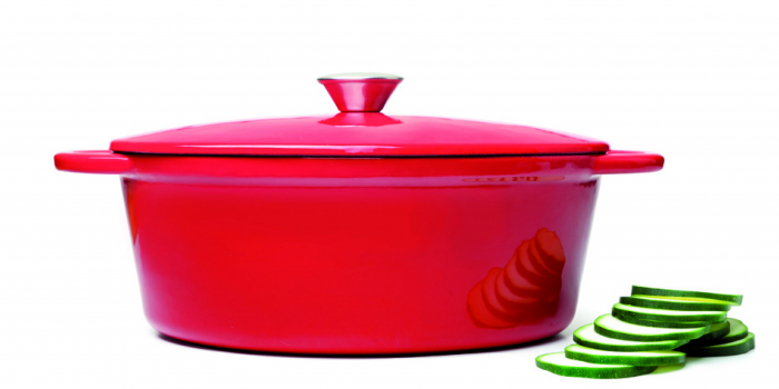 Oala Ibili-Cocotte, fonta emailata, 27x21x10 cm, 3.3 l, rosu [3]
