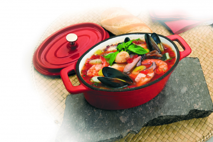 Oala mini Ibili-Cocotte, fonta emailata, 15x10x6 cm, 500 ml, rosu [2]