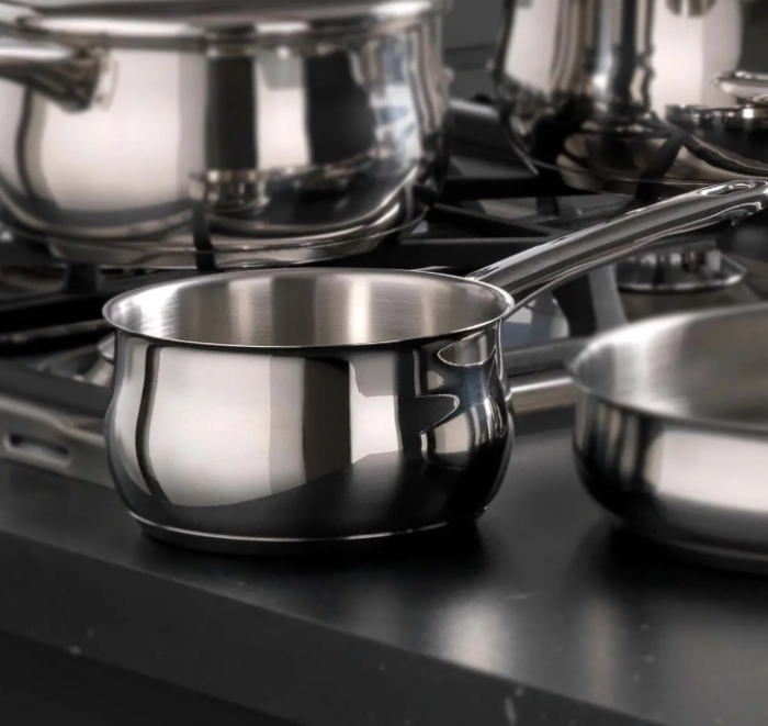 Oala pentru lapte Stellar Classic, otel inoxidabil 18/10, 15x9.5 cm, 0.9 l, argintiu [3]