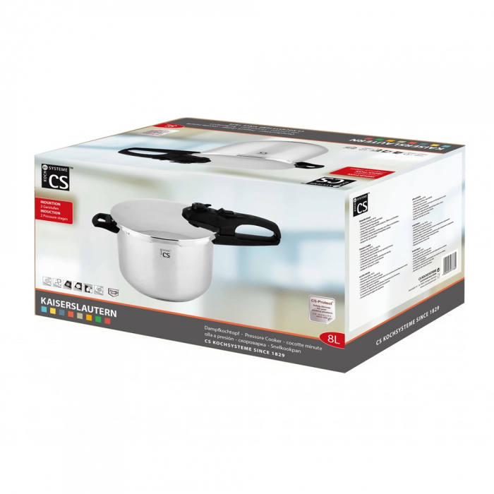 Oala sub presiune Carl Schmidt Sohn Kaiserslautern, otel inoxidabil, 8 litri, argintiu [2]