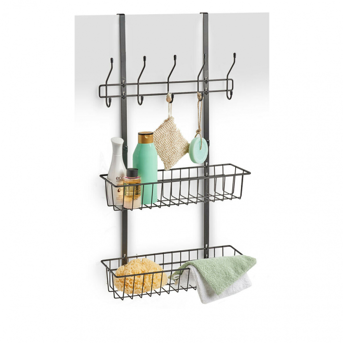 Organizator de bucatarie/baie Zeller, metal, 39x16x71.5 cm, negru [4]