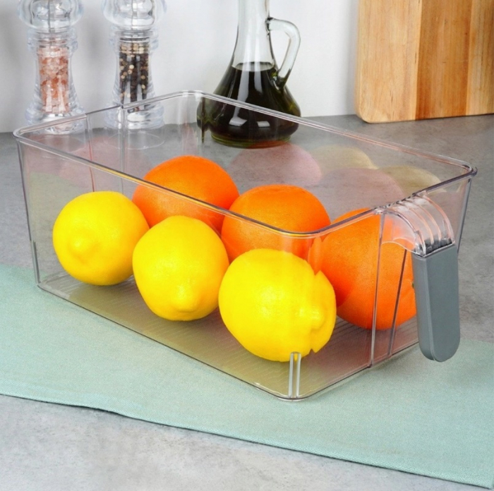 Excellent Houseware refrigerator organizer, plastic, 31x18x11 cm, transparent [4]