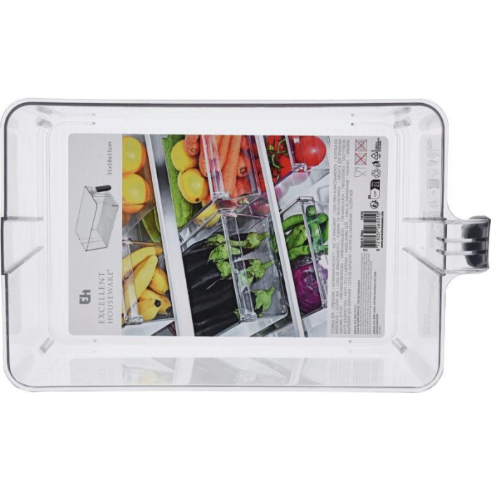 Excellent Houseware refrigerator organizer, plastic, 31x18x11 cm, transparent [2]