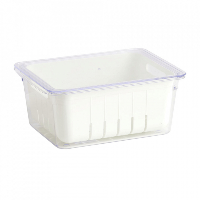 Organizator frigider Zeller, plastic, 22.5x17.5x10 cm, alb [1]