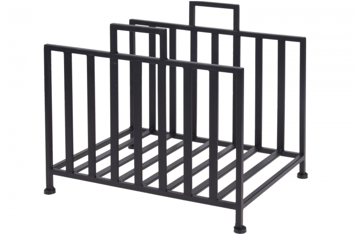 Organizator lemne Ambiance, metal, 40x31x35 cm, negru [1]