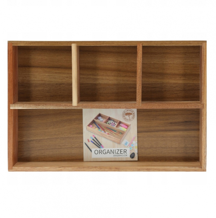 Organizator sertar Koopman, lemn, 30x20x4.5 cm, maro [2]