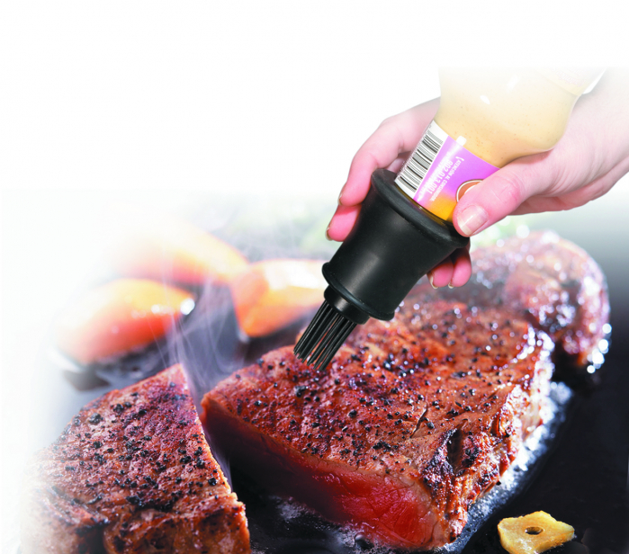 Pensula bucatarie cu recipient Ibili-Ecoprof, silicon, 16.5 cm, 150 ml, negru [2]