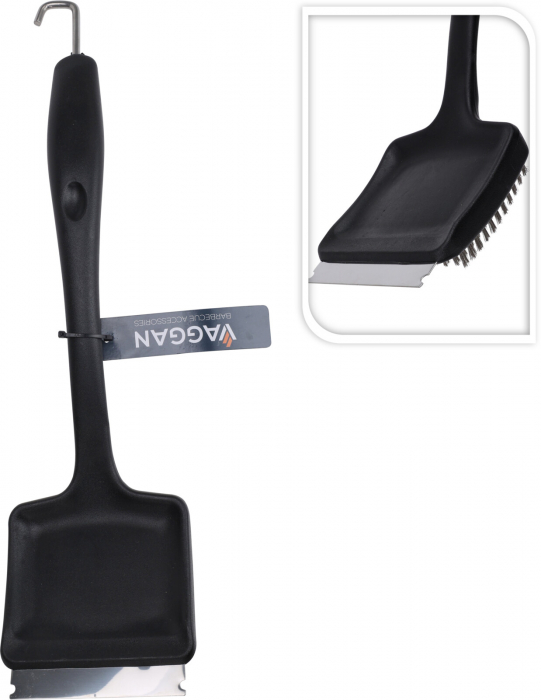 Vaggan grill brush, stainless steel/polypropylene, 49 cm, black [2]