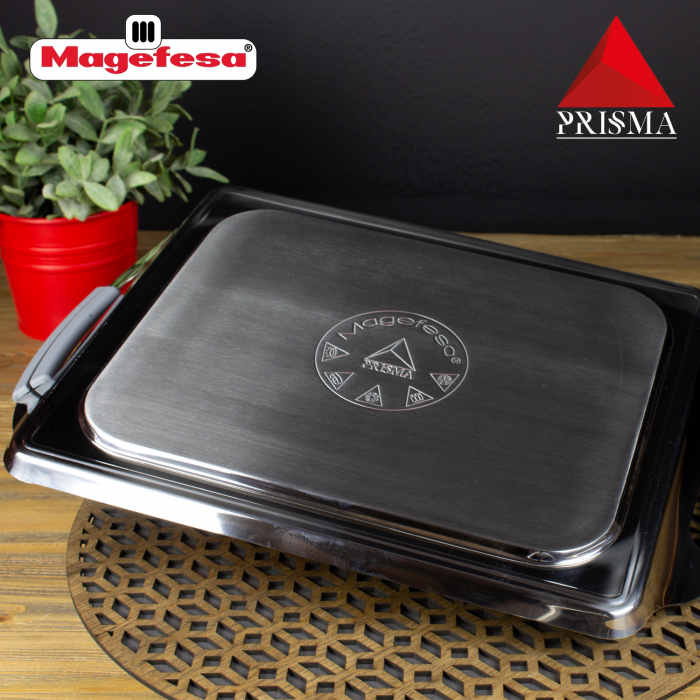 Magefesa-Prisma Grill Plate, stainless steel, 27x21 cm, silver/black [8]