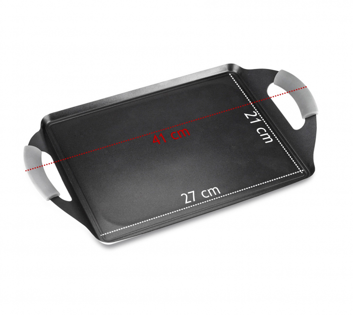 Magefesa-Prisma Grill Plate, stainless steel, 27x21 cm, silver/black [6]