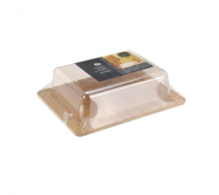 Platou branzeturi Excellent Houseware, lemn, 26x20x8 cm, maro [2]