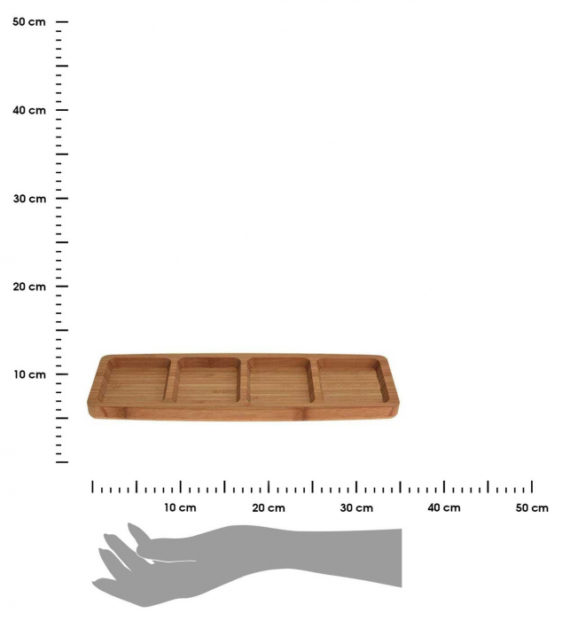 Excellent Houseware serving tray, bamboo, 33x10x1.8 cm, brown [2]