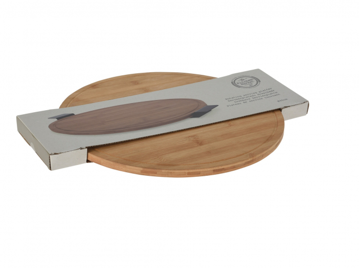 Platou servire Excellent Houseware, bambus, 40 cm, maro [2]