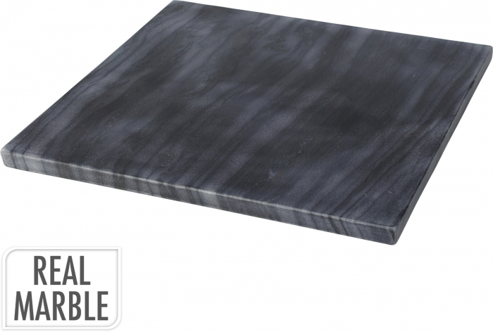 Platou servire Excellent Houseware, marmura, 30x30x1.5 cm, gri/negru [2]