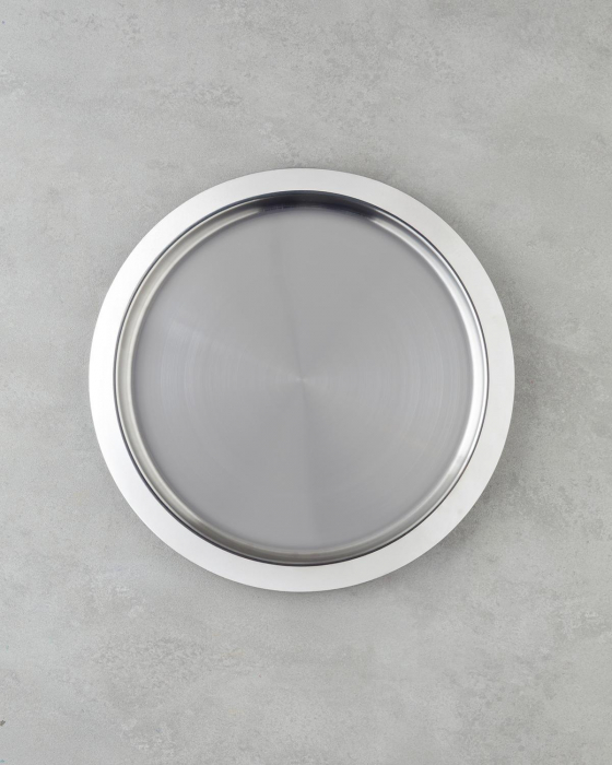 Platou servire Excellent Houseware, otel inoxidabil, 35 cm, argintiu [3]