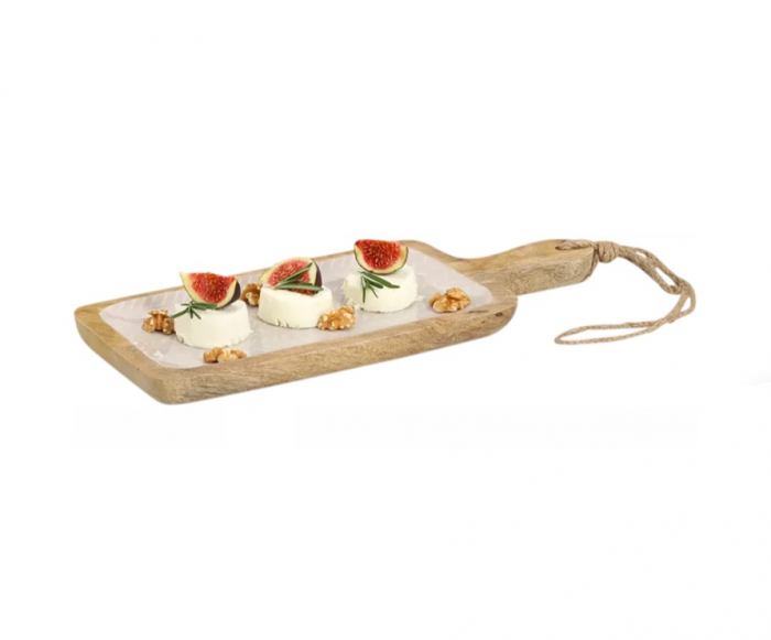 Platou servire Zeller, lemn de mango, 38x15x2.5 cm, maro/bej [2]