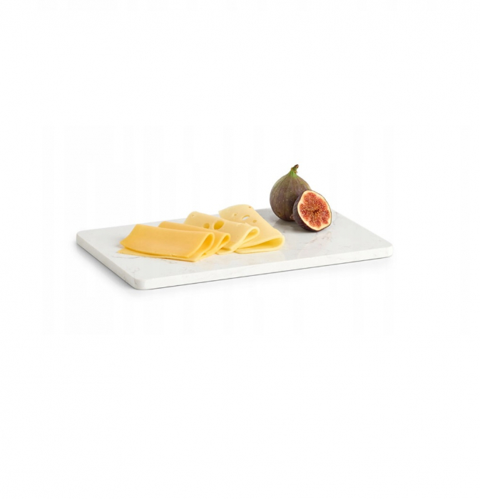 Platou servire Zeller, marmura, 28x18x1 cm, alb [4]