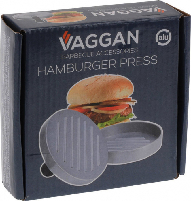 Presa Hamburger Vaggan, aluminiu,11x2 cm, argintiu [3]