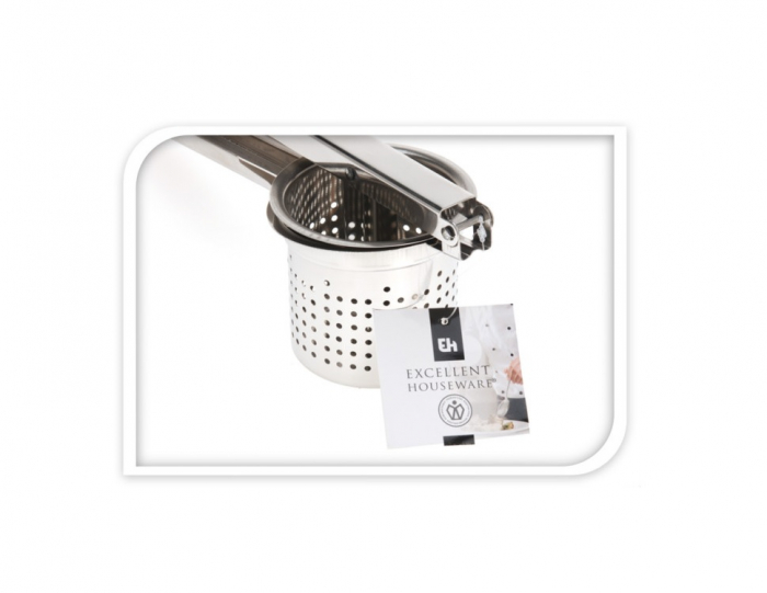 Presa legume Excellent Houseware, otel inoxidabil, 10x8 cm, argintiu [2]