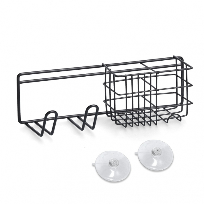 Raft baie Zeller, metal, 27x9.5x8.7, negru [4]
