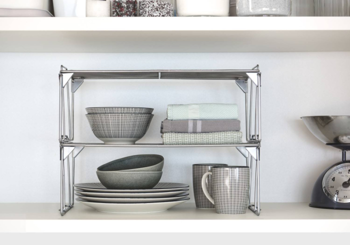 Raft universal Zeller, metal, 43x25x15 cm, argintiu [5]