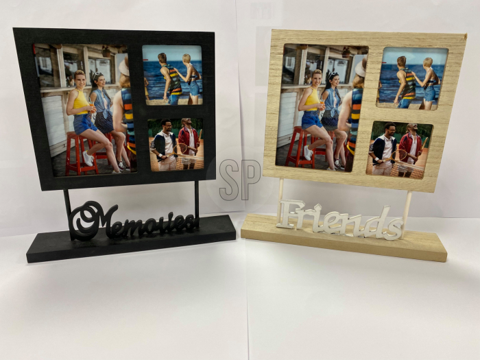 Rama foto Home&Styling Collection, MDF, 24x24 cm, 3 fotografii, negru [5]