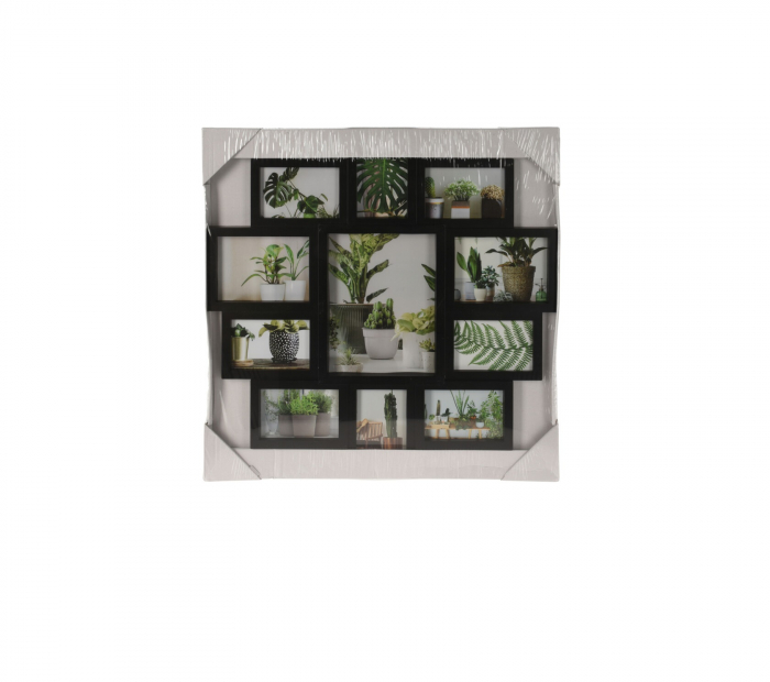 Home&Styling Collection photo frame, polypropylene/glass, 61x62x2.5 cm, 11 photos, black [2]