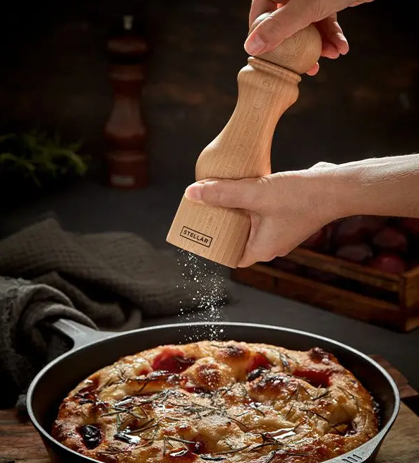 Rasnita sare Stellar Kitchen, lemn de fag, 14 cm, maro [6]