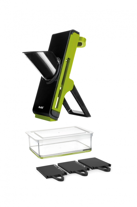 Razatoare tip mandolina verticala Ibili-Easycook, otel inoxidabil/plastic, 17.2x11.3x5.2 cm, negru/verde [3]