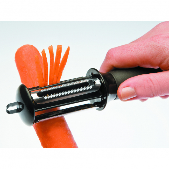 Curatator legume universal Ibili-Kitchen Aids, otel inoxidabil/ABS, 18cm, negru/verde [2]