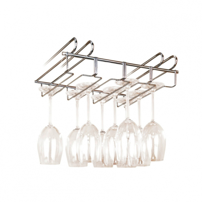 Suport pentru pahare Koopman, otel cromat, 34x25x8 cm, argintiu [3]