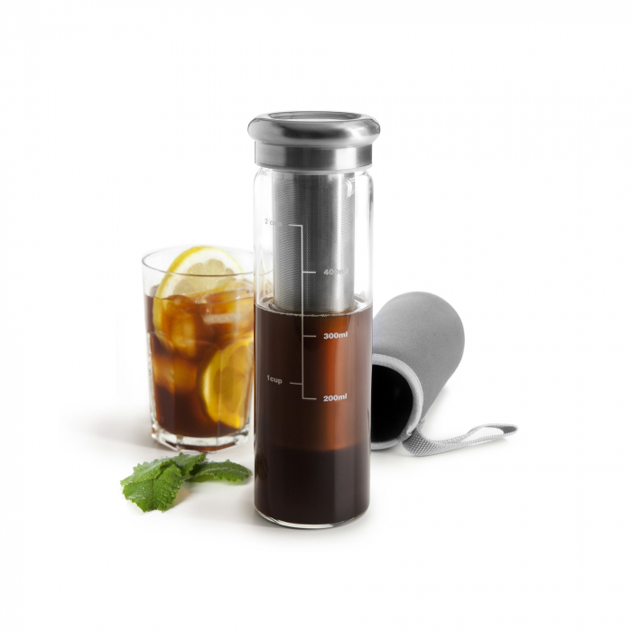 Sticla infusor ceai Ibili, otel inoxidabil/sticla, 0.5 litri, gri/transparent [5]
