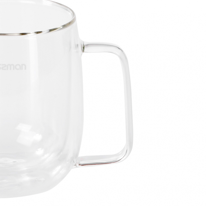 Set of two Fissman-Lungo double-walled mugs, borosilicate glass, 7.5x10 cm, transparent [2]