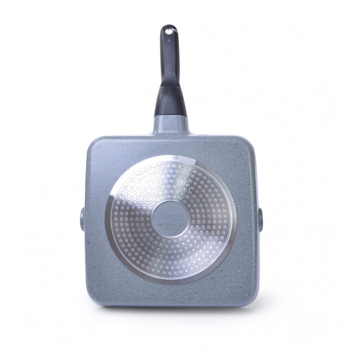 Tigaie grill cu maner detasabil Fissman-La Granite, 28x4,5cm, aluminiu, gri [4]