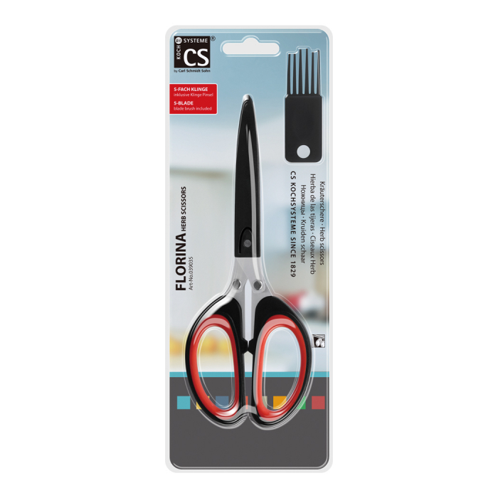 Foarfeca verdeturi Carl Schmidt Sohn-Florina, otel inoxidabil, negru/rosu [5]