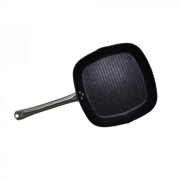 Tigaie grill cu inductie Ibili-Natura Copper, aluminiu/cupru, 28x28cm, cupru [2]