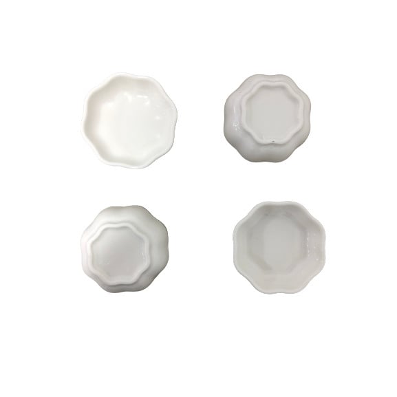 Set 4 mini-boluri servire Excellent Houseware, ceramica, 7x2.5 cm, alb [1]