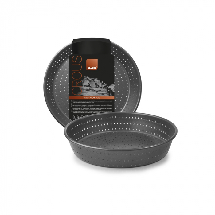 Crous round shape perforated Ibili, steel, 24x4 cm, gray [2]